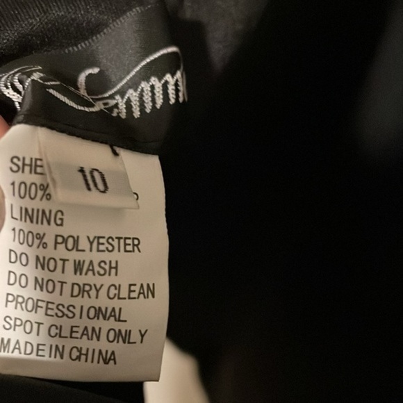 La‎ Femme Lace Up Back Mini Dress Women’s Size 10 Long Sleeve Off Shoulder Black - Picture 11 of 12